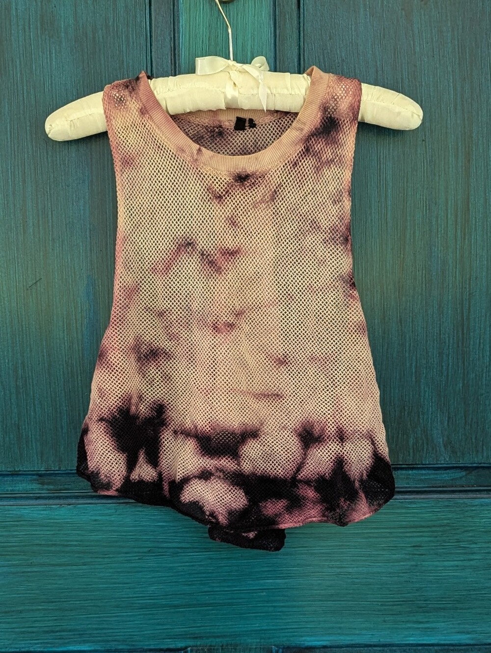 Sheer Mesh Tie Dye Racerback Tank Top Y2K Grunge | Urban Outfitters | Small